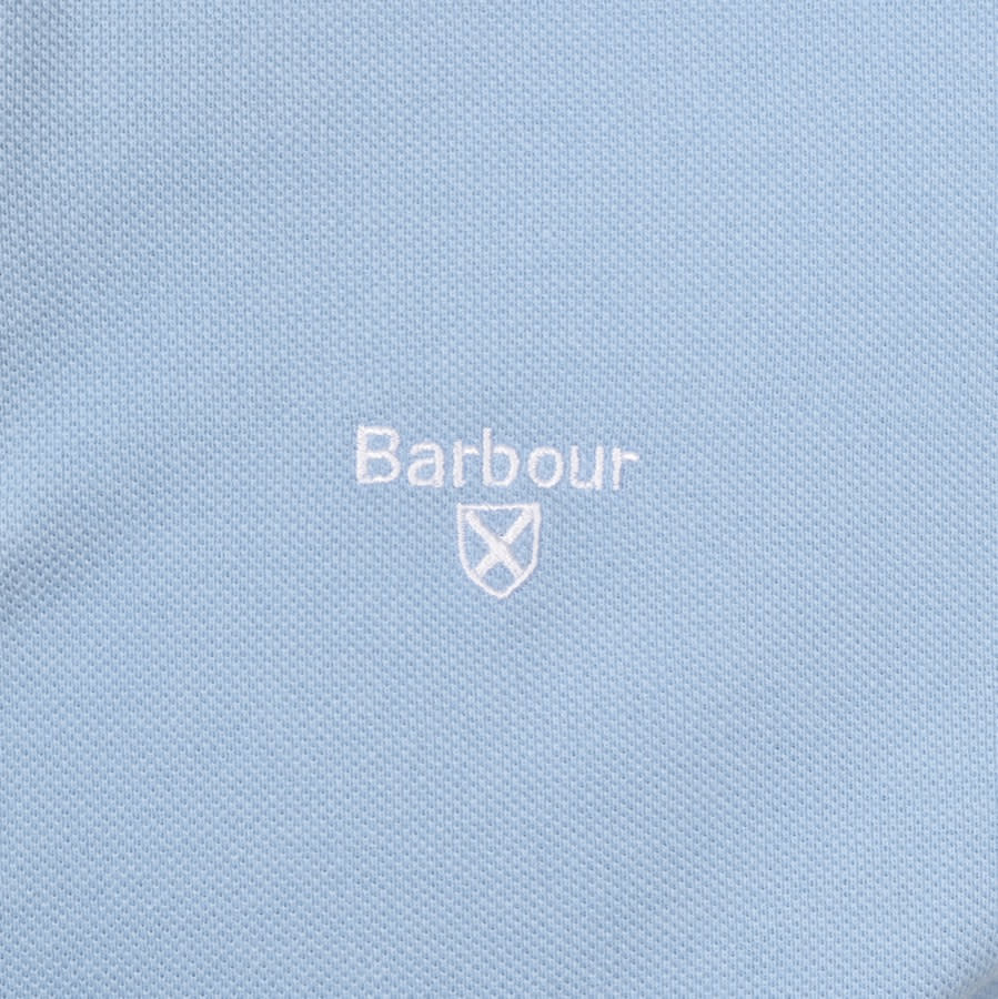 Alternative Image for ProductBarbour Tipped Pique Polo T Shirt Blue3